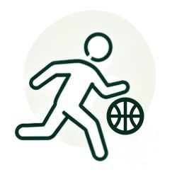 Männchen mit Basketball